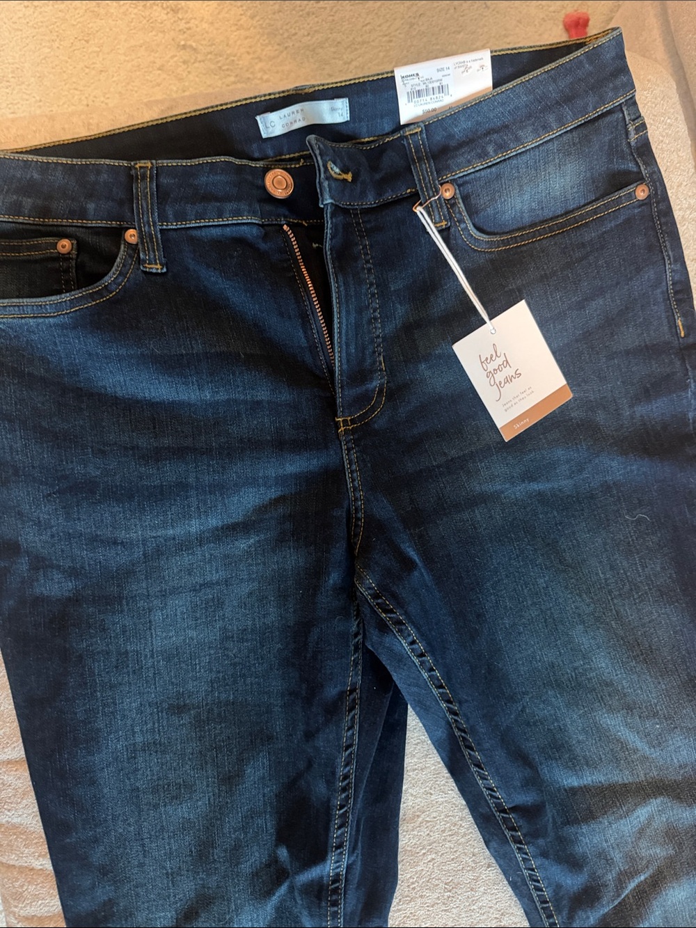 LC Lauren Conrad Dark Blue Straight Leg Jeans - Picture 2 of 7